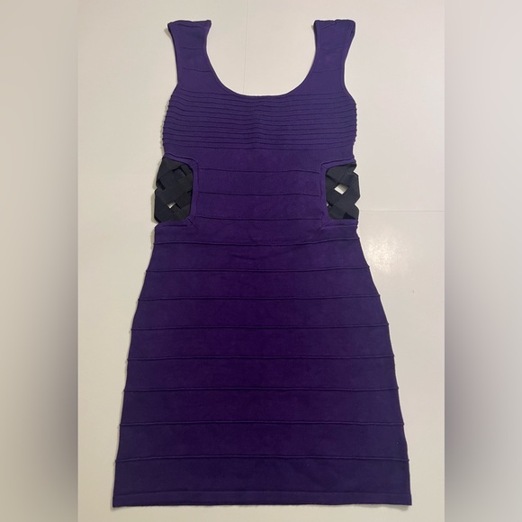 Ruby and Jenna Purple Body-con Cocktail Dress - Picture 3 of 9